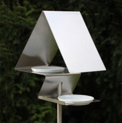 Bauhaus Bird Bath/Bird Feeder-VT4 -Koziol Houses Shop tall birdbath feeder 2