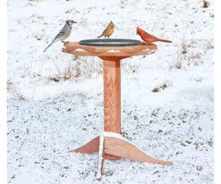 Tall Heated Bird Bath- Cedar Or Poly -Koziol Houses Shop tall heated bird bath