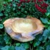 Resin/Teak Ground Bath -Koziol Houses Shop teak resin birdbath